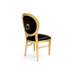 GH Chandelle Chair Gold & Black - Gold Ring