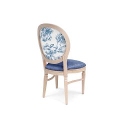 GH Chandelle Chair Natural Wood - Flores Blue