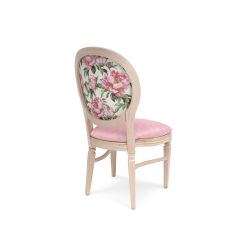 GH Chandelle Chair Natural Wood - Peony Pink
