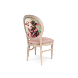 GH Chandelle Chair Natural Wood - Lamb Glam