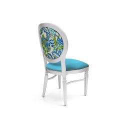 GH Chandelle Chair Silver - Versalles Blue