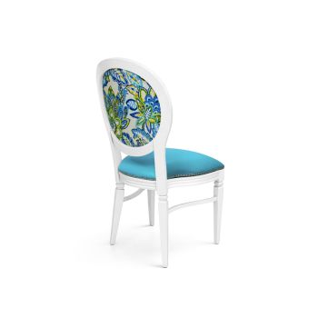 GH Chandelle Chair White - Versalles Blue