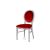 Chandelle Chair Silver - Cushion Red (Velver)