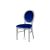 Chandelle Chair Silver - Cushion Royal Blue (Velver)