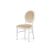 Chandelle Chair White - Cushion Champagne (Velvet)