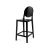 Ghost Barstool With Back Black (Round) Ghost Barstool With Back Black (Round)