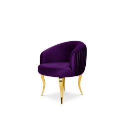 Reflection Armchair Glitz Lounge Gold - Eggplant