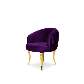 Reflection Armchair Glitz Lounge Gold - Eggplant