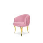 reflection armchair with curved backrest, pleated side detailing, and sleek silver mirrored legs, designed for luxury lounge and event seating.