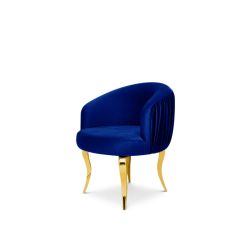 Reflection Armchair Glitz Lounge Gold - Royal Blue