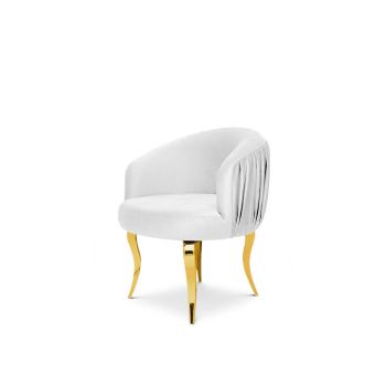 Reflection Armchair Glitz Lounge Gold - White