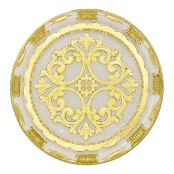 Florentine Charger Plate (Off White)