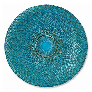 Harlequin Charger Plate (Aqua)