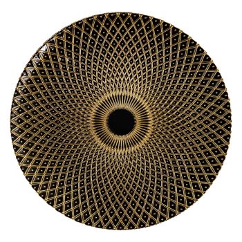 Harlequin Charger Plate (Black and Gold)