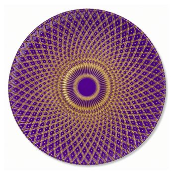 Harlequin Charger Plate (Gold and Purple)