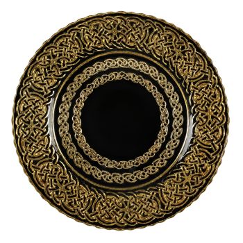 Renaissance Charger Plate (Black and Gold)