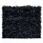 Black feather-style plume wall backdrop with layered texture, dramatic photo backdrop panel for luxury events and stage décor.