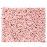 Soft pink and white flower wall backdrop with dense mixed blooms, romantic wedding photo backdrop panel for events and photo ops.