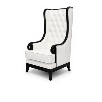 Empire ArmChair White Black