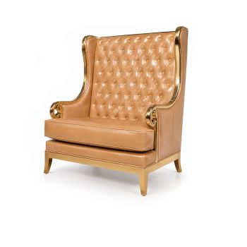 Empire Love Seat Gold