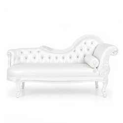 Empress Chaise Lounge White Left