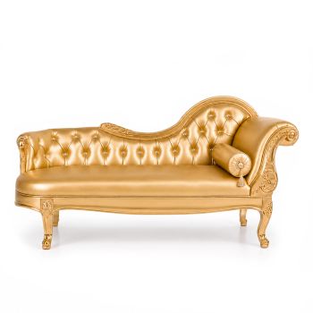 Empress Chaise Lounge Gold Left