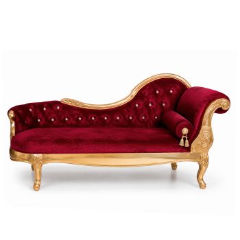 Monarch Chaise Lounge Red Gold