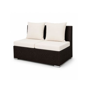 Rattan Love Seat (Mocha)