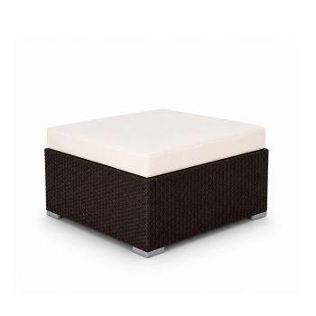 Rattan Ottoman (Mocha)