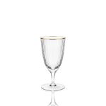Amore water glass with gold rim