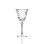Mila red wine glass with twisted stem design