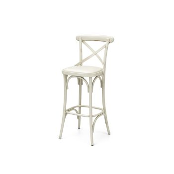 GH Coco Barstool White - White Seat Pad