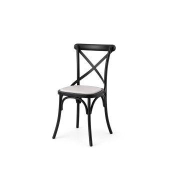 GH Coco Chair Black - White Seat Pad