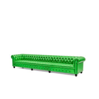 GH CHESTERFIELD 13′ SOFA GREEN