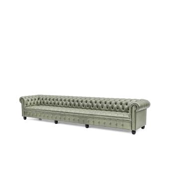 GH CHESTERFIELD 13′ SOFA SILVER