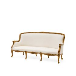 GH EMPIRE SETTEE SOFA GOLD - WHITE