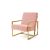 Reflection Rain Armchair Gold Light Pink