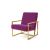 Reflection Rain Armchair Gold Magenta