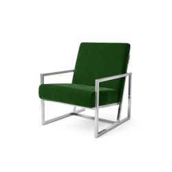 Reflection Rain Armchair Silver Emerald Green