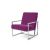 Reflection Rain Armchair Silver Magenta