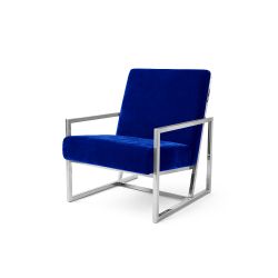Reflection Rain Armchair Silver Royal Blue