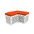 Maze Bench (L-Shape) orange