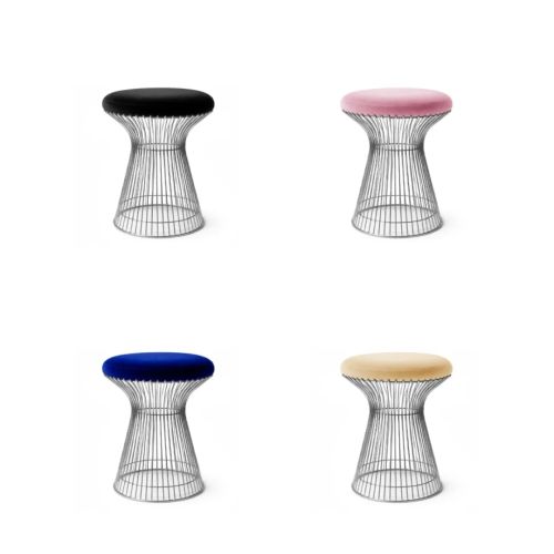 Wire Ottoman Silver