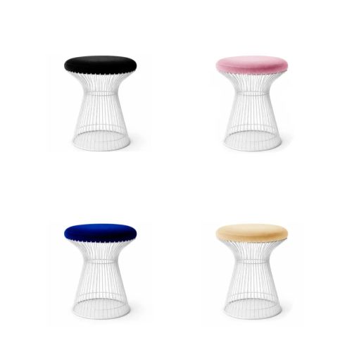 Wire Ottoman White