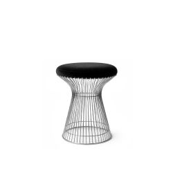 Wire Ottoman Silver - Black