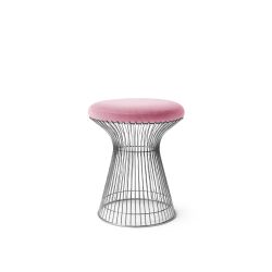 Wire Ottoman Silver - Pink