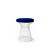 Wire Ottoman White - Royal Blue