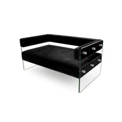 Crystal Loveseat - Black