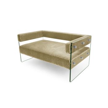 Crystal Loveseat - Champagne