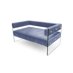 Crystal Loveseat - Dusty Blue